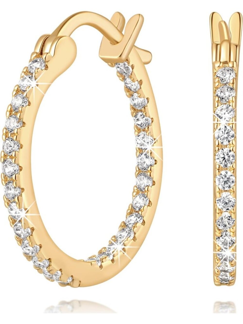 Elegant 14K Gold Hoop Earrings for Women - Stylish & Versatile Jewelry Accessory